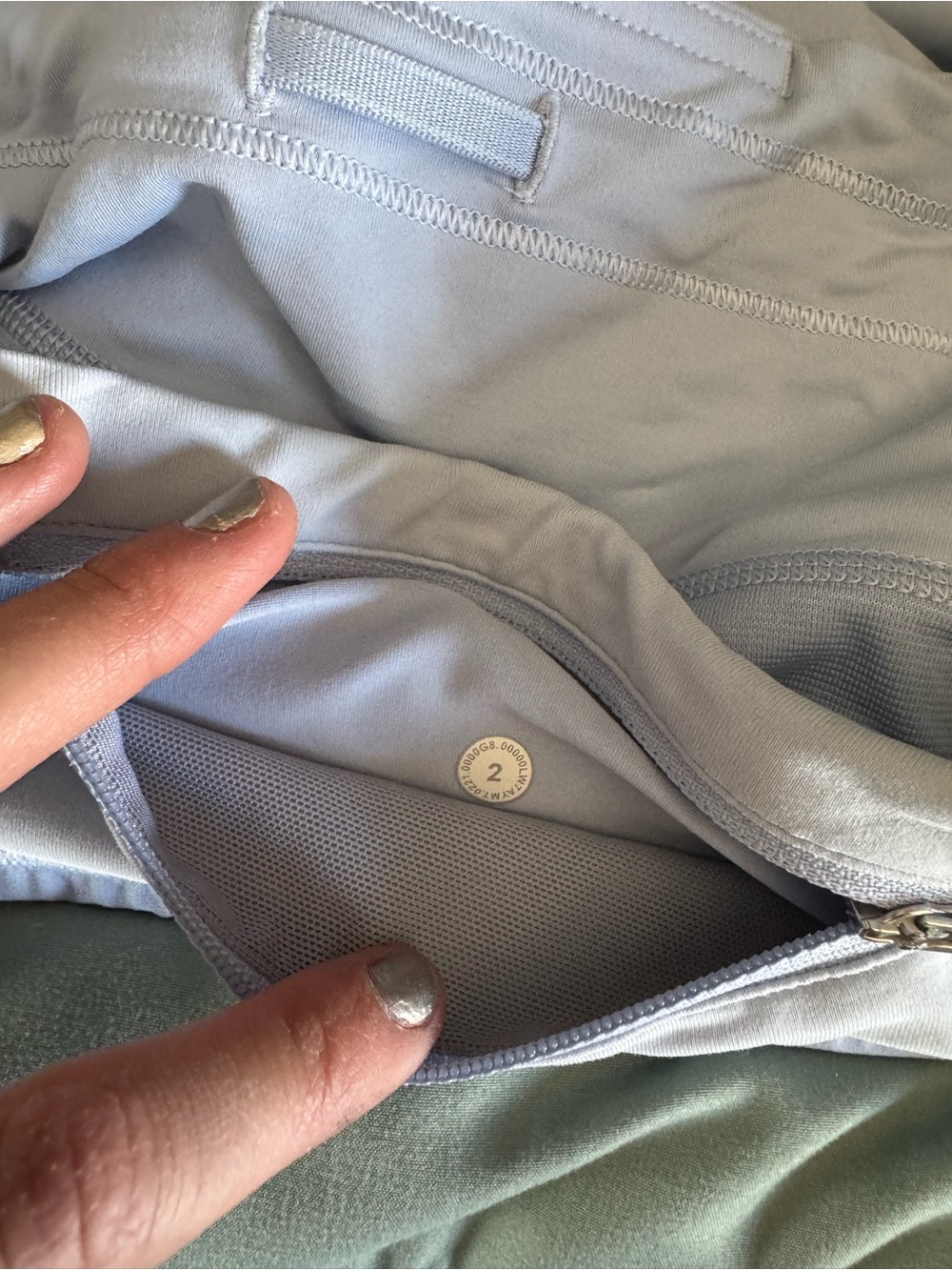 Baby blue Lululemon shorts - Picture 3 of 3
